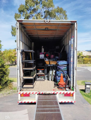 Wyong Removals & Storage truck full of a customers belongins ready to be transported